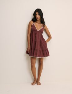 Red Beach Airy Flowing Dress