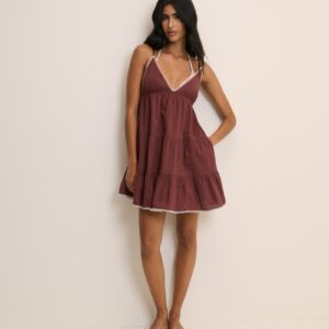 Red Beach Airy Flowing Dress