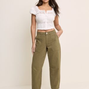 Silver Relaxed Polished Modern Trousers
