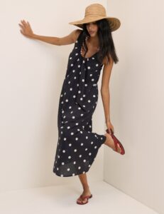 Black Polka Dot Beach Dress
