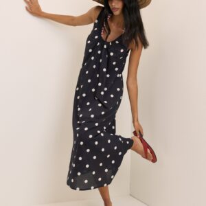 Black Polka Dot Beach Dress