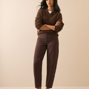 Silver High Rise Barrel Leg Jeans