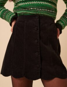 Black Mini Easy Lightweight Skirt